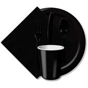 Paper Dinner Plates 9" 24/Pkg-Black Velvet