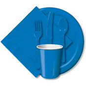 Paper Dinner Plates 9" 24/Pkg-True Blue