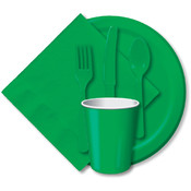 Paper Dinner Plates 9" 24/Pkg-Emerald Green