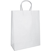 Tinted Kraft Bags X-Large 13"X15-3/4"X6"-White
