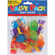 Party Favors 12/Pkg-Sports Whistles
