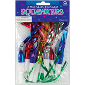Metallic Fringe Squawkers 8/Pkg-Assorted Colors