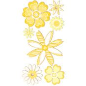 Dimensional Stickers -Yellow&White Flowers