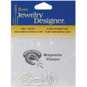 Magnetic Clasps 3x14mm 8/Pkg-Silver