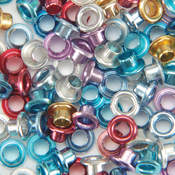 Eyelet Outlet Quicklets Round 84/Pkg-Anodized Mix