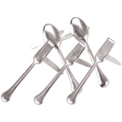 Eyelet Outlet Brads-Utensil 12/Pkg