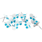 Eyelet Outlet Brads-Blue Carriage 12/Pkg Wholesale Bulk