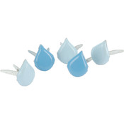 Eyelet Outlet Brads-Rain Drops Mix 12/Pkg Wholesale Bulk