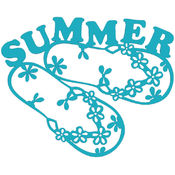 Cardstock Laser Die-Cuts-Summer/Flip Flops