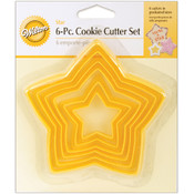 Nesting Plastic Cookie Cutters 6/Pkg-Yellow Stars