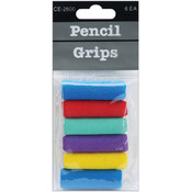 Baumgartens Foam Pencil Grips 1-3/4' 6/Pkg-Assorted Colors Wholesale Bulk