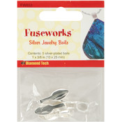 Fuseworks Jewelry Findings-Large Silver Bail 5/Pkg