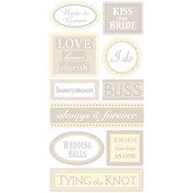 Dimensional Stickers 2.75"x6.75"-Wedding Words