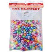 Pony Beads 6x9mm 900/Pkg-Pearl Multi