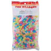 Pony Beads 6x9mm 900/Pkg-Glow Multi