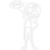 Me &amp; My Peeps Family Auto Decal 3"x4.25"-Football