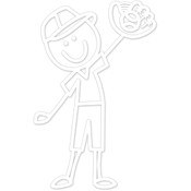 Me &amp; My Peeps Family Auto Decal 3"x4.25"-Baseball
