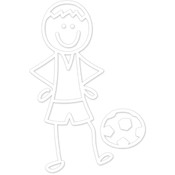 Me &amp; My Peeps Family Auto Decal 3"x4.25"-Soccer Bo