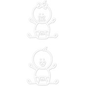 Me &amp; My Peeps Family Auto Decal 3"x4.25"-Newborn B