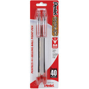Pentel R.S.V.P. Ball Point Pens Medium 2/Pkg-Red
