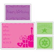 Sizzix Textured Impressions Embossing Folders 4/Pk