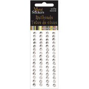 Metal Stickers Nailheads 5mm Round 64/Pkg-Silver