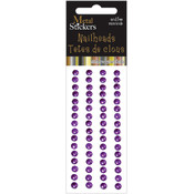 Metal Stickers Nailheads 5mm Round 64/Pkg-Purple