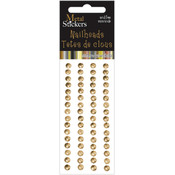 Metal Stickers Nailheads 5mm Round 64/Pkg-Gold