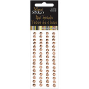 Metal Stickers Nailheads 5mm Round 64/Pkg-Brass