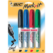 Bic Mark-It Permanent Markers Chisel Tip