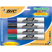 Bic Great Erase Bold Dry Erase Markers Chisel Tip