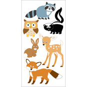 Dimensional Stickers 2.75"x6.75"-Woodland Animals
