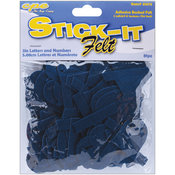 Stick It Felt 2" Numbers &amp; Letters -Blue 81/Pkg