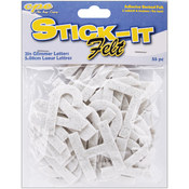 Stick It Felt 2" Numbers &amp; Letters -Glimmer White
