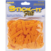 Stick It Felt 2" Numbers &amp; Letters -Gold 81/Pkg