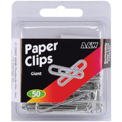 Paper Clips-Giant- Silver 50/Pkg