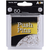 Push Pins-Clear 50/Pkg