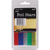 Foil Star Stickers 440/Pkg-Assorted Colors