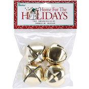 Jingle Bells 1.375" 4/Pkg-Gold