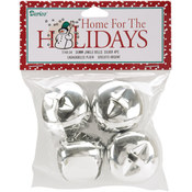 Jingle Bells 1.375" 4/Pkg-Silver