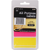 Labels-Neon All Purpose 1"X2.75" 96/Pkg