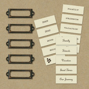 Eco-Modern Metal Art Label Holders &amp; Labels-20 Pie