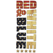 Jolee's By You Dimensional Stickers Slim-Red, Whit