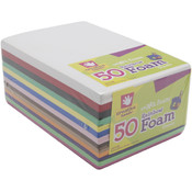 Foam Sheets 5.5"X8.5" 50/Pkg-Rainbow Colors