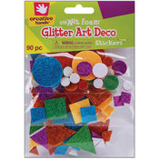 Foam Glitter Stickers 90/Pkg-Art Deco