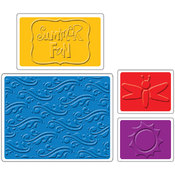 Sizzix Textured Impressions Embossing Folders 4/Pk
