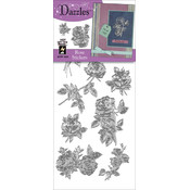 Dazzles Stickers-Silver Rose
