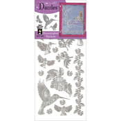 Dazzles Stickers-Silver Hummingbird