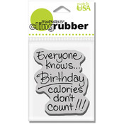 Stampendous Cling Rubber Stamp-Birthday Calories