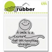 Stampendous Cling Rubber Stamp-Smile Curve